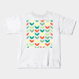 watercolor Chevron pattern Kids T-Shirt